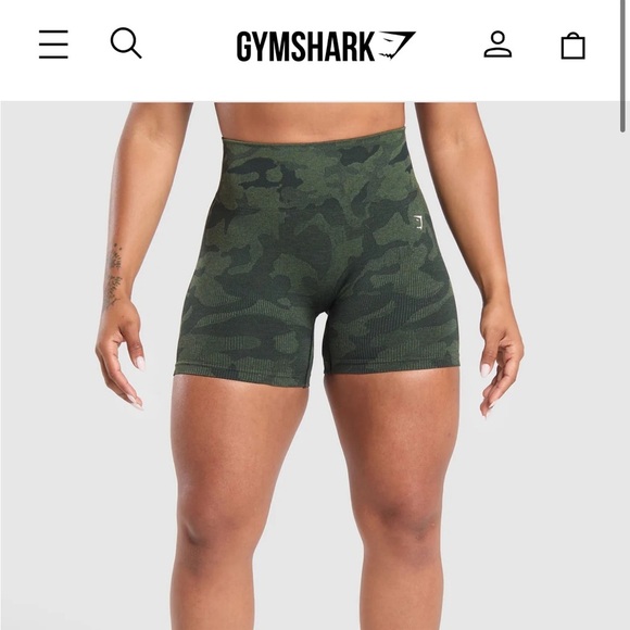 Gymshark Adapt Camo Seamless Shorts - Savanna | Black - Picture 3 of 4